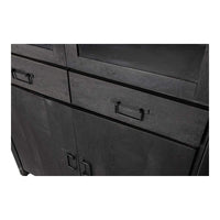Mangohouten Vitrinekast Britt 115 cm Black Mahom