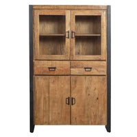 Mangohouten Vitrinekast Britt 115 cm Mahom