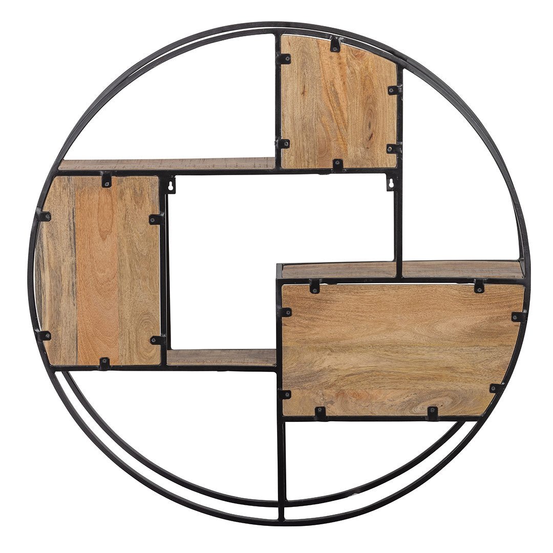 Mangohouten Wandrek Rond 100 cm Mahom