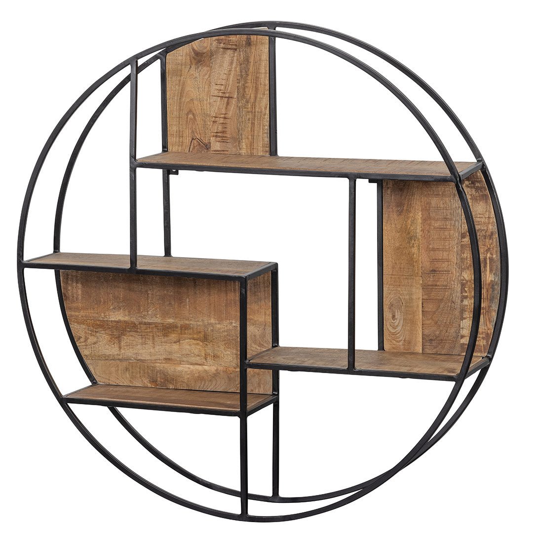 Mangohouten Wandrek Rond 100 cm