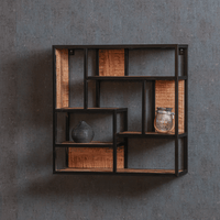 Mangohouten Wandrek Vierkant 60x60 cm Mahom