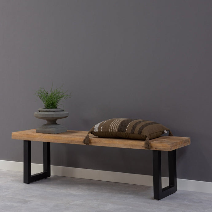 Mangohouten Eetkamerbank Britt U-poot 140x40 cm Mahom