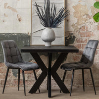 Mangohouten Eettafel Memphis Black Rechthoek 300x120 cm Mahom