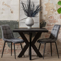 Mangohouten Eettafel Memphis Black Rechthoek 220x100 cm Mahom