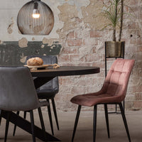 Mangohouten Eettafel Tulsa Black Ovaal 160×90 cm Mahom