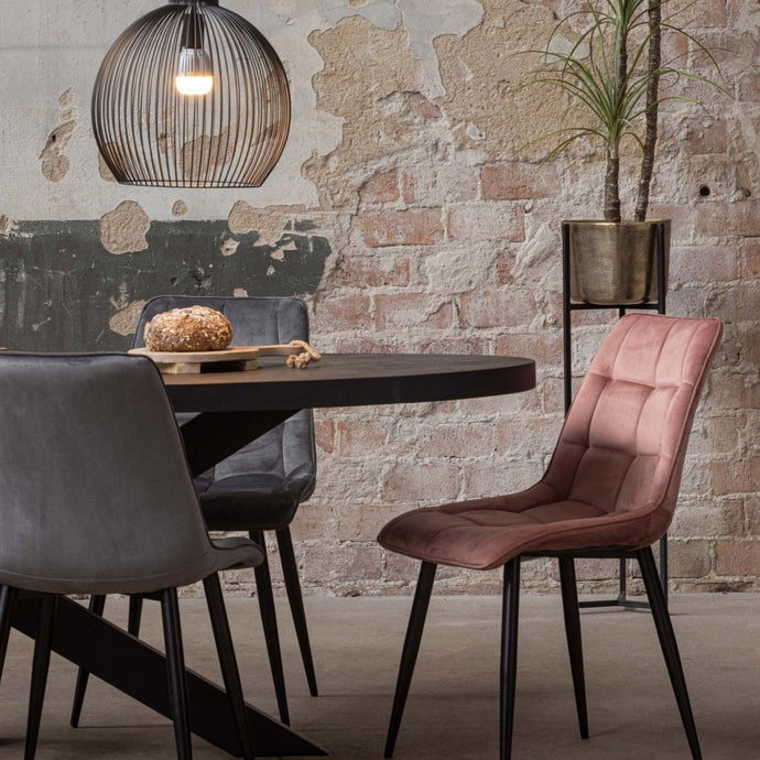 Mangohouten Eettafel Tulsa Black Ovaal 260×120 cm Mahom