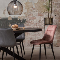 Mangohouten Eettafel Tulsa Black Ovaal 210×100 cm Mahom