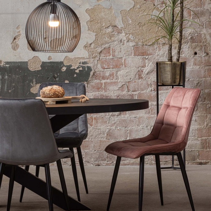 Mangohouten Eettafel Tulsa Black Ovaal 300×130 cm Mahom