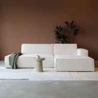 Bank Enzo 3-zits Rechts Bouclé Beige PEPP
