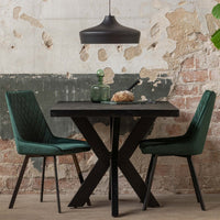 Mangohouten Eettafel Memphis Black Rechthoek 220x100 cm Mahom