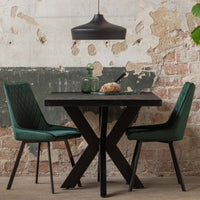 Mangohouten Eettafel Memphis Black Rechthoek 200x100 cm Mahom