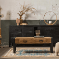Mangohouten Salontafel 120 cm 2 lades