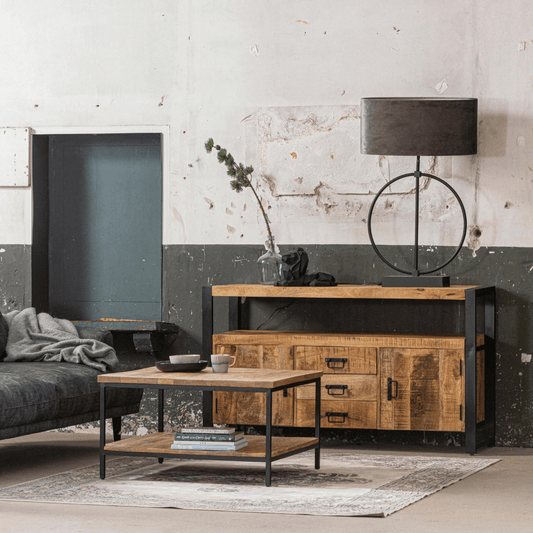 Mangohouten Salontafel Miami 80 x 80 Mahom