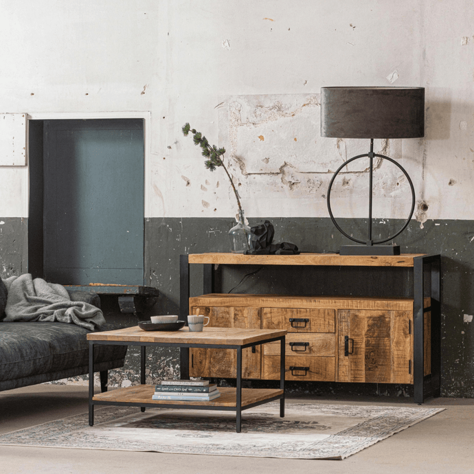 Mangohouten Salontafel Miami 80 x 80 Mahom
