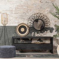Mangohouten TV Meubel Britt Black 150 cm Mahom