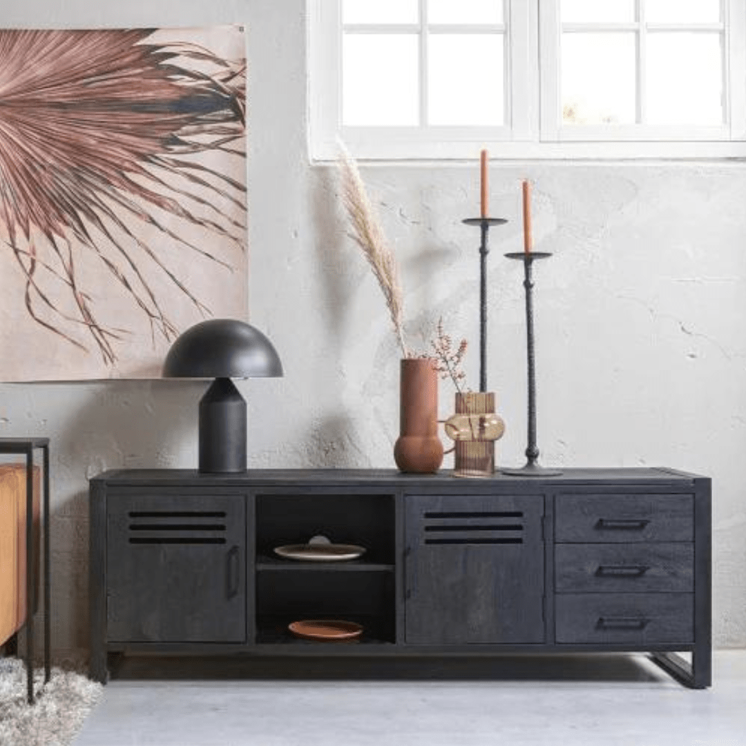 Mangohouten TV Meubel 180 cm Black