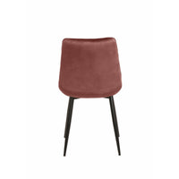 Eetkamerstoel Nice Roze met zwart onderstel Mahom