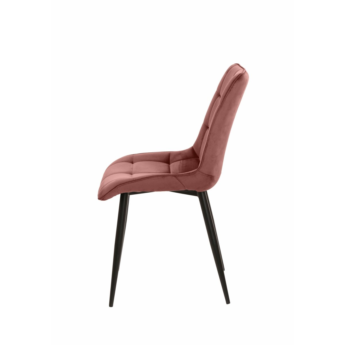 Eetkamerstoel Nice Roze met zwart onderstel Mahom