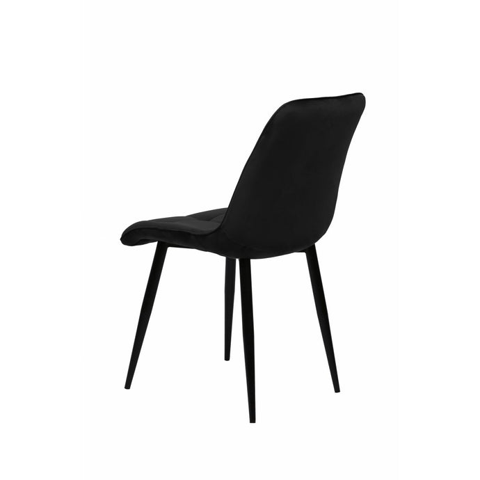 Eetkamerstoel Nice Zwart met zwart onderstel Mahom