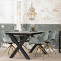 Mangohouten Eettafel Rechthoek Black