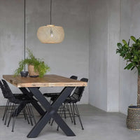 Mangohouten Eettafel Columbus Rechthoek 140x90 cm (6cm) Mahom
