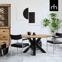 Mangohouten Eettafel Madison Rond 110 cm Mahom