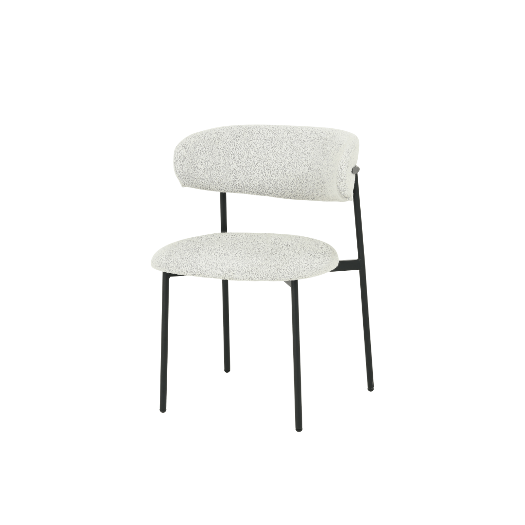 Eetkamerstoel Metz Beige Bouclé stof
