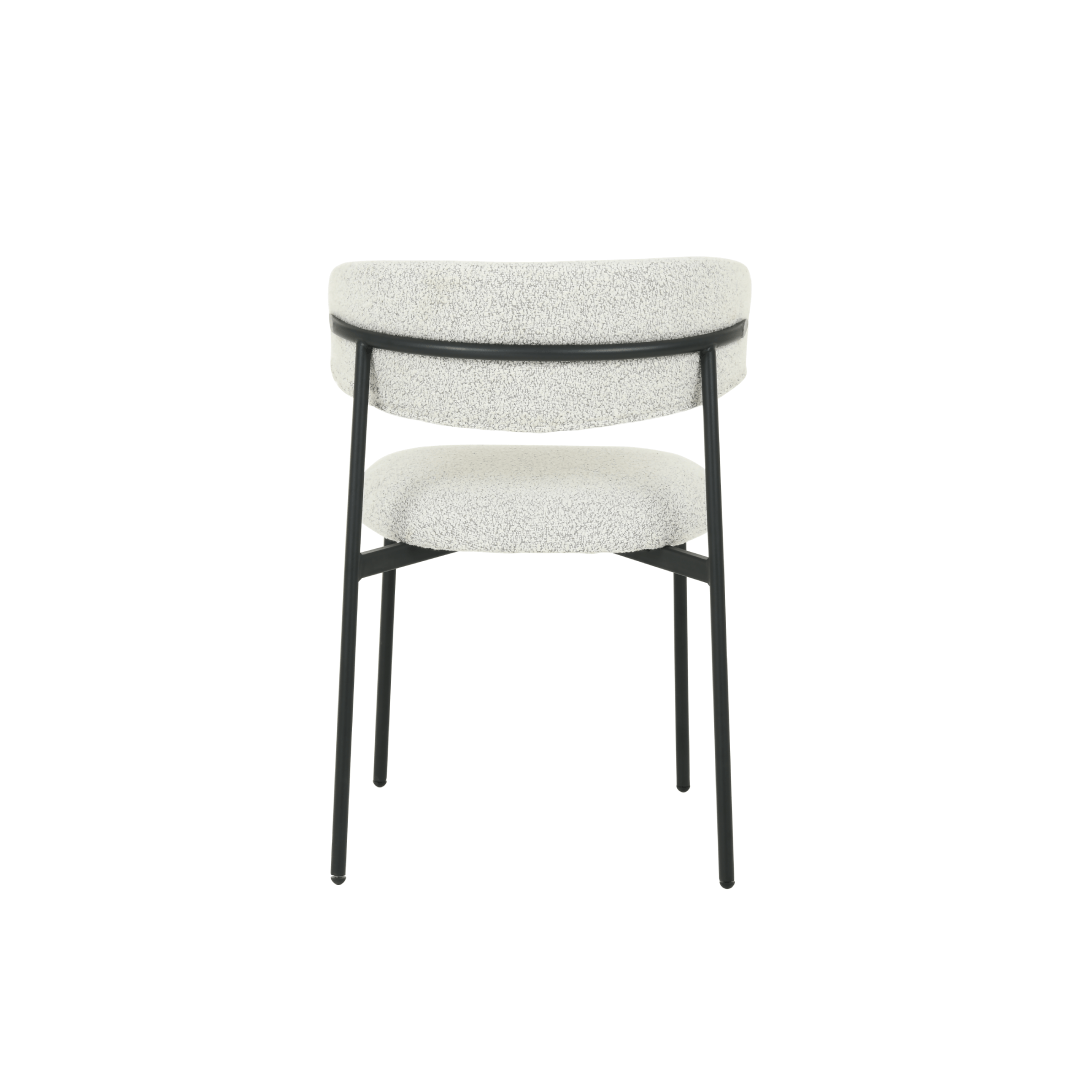 Eetkamerstoel Metz Beige Bouclé stof